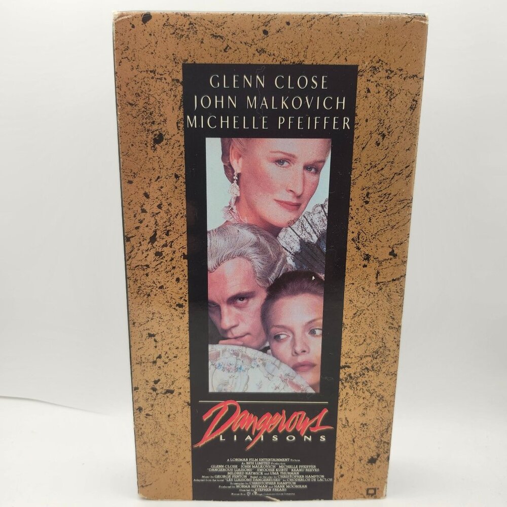 Dangerous Liaisons VHS 1989 Warner Home Video Close Malkovich Pfeiffer